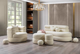 Larissa Ivory Boucle Loveseat - LARISSAIVORY-L - Luna Furniture