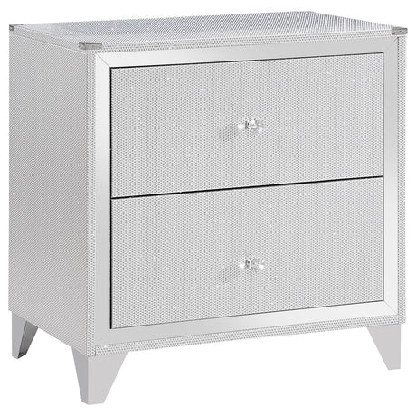 Larue 2-drawer Nightstand with USB Port Silver - 224492 - Luna Furniture