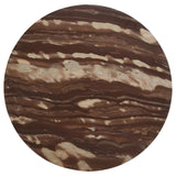 Latifa Red and Black Round Accent Table with Marble Top from Coaster - Luna Furniture