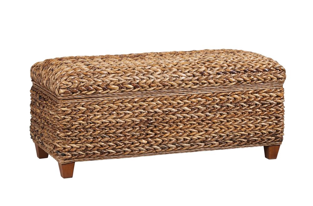 Laughton Amber Hand-Woven Storage Trunk from Coaster - Luna Furniture