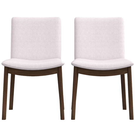 Laura Cream Linen Solid Wood Dining Chair from Midinmod - Luna Furniture