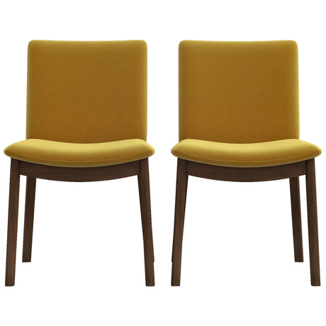 Laura Mid-Century Modern Solid Wood Dining Chair (Set of 2) Green Velvet from Midinmod - Luna Furniture