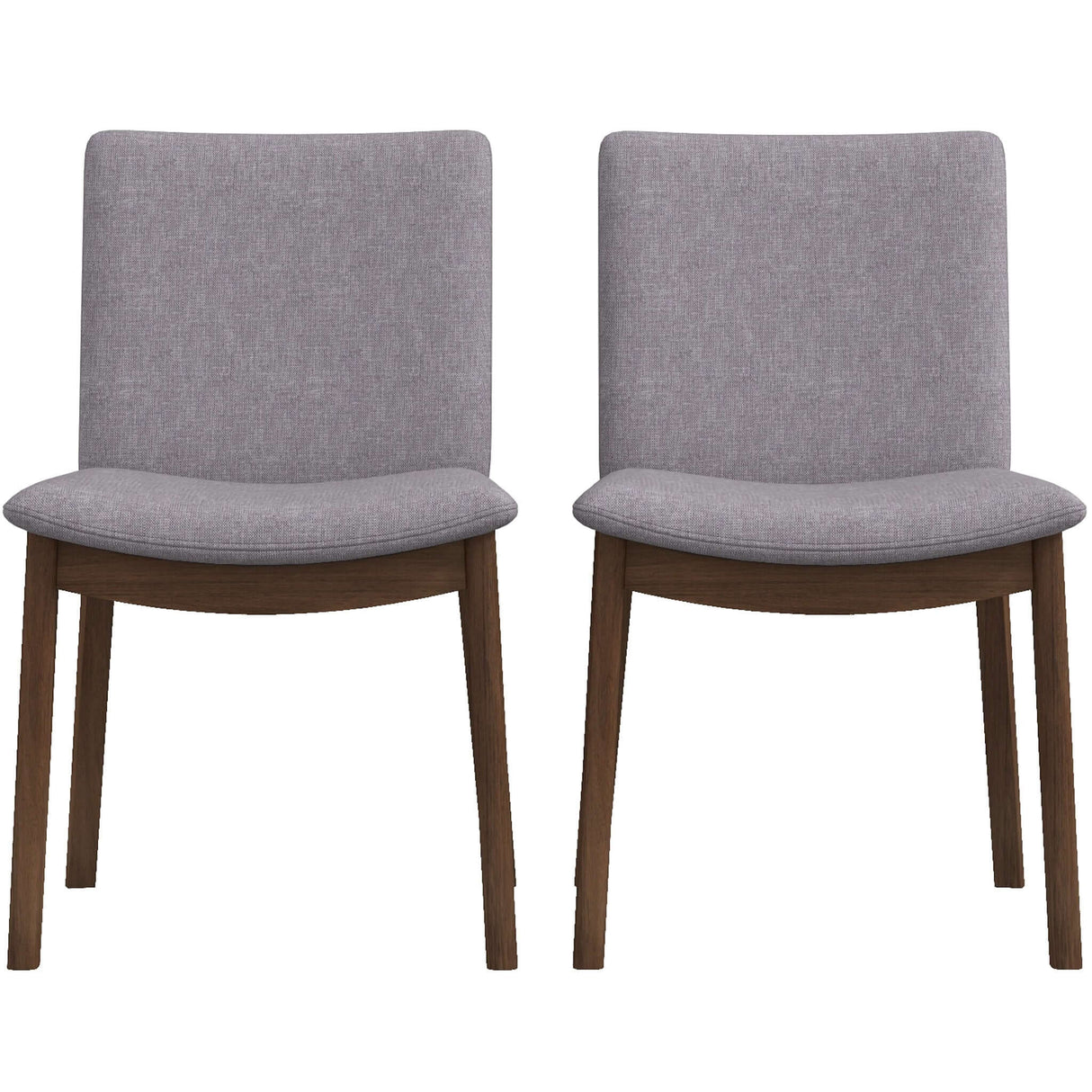 Laura Light Gray Linen Solid Wood Dining Chair from Midinmod - Luna Furniture
