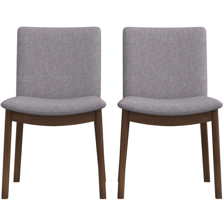 Laura Light Gray Linen Solid Wood Dining Chair from Midinmod - Luna Furniture