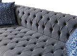 Lauren Gray Velvet Double Chaise Sectional from Nova Furniture - Luna Furniture