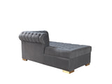 Lauren Gray Velvet Double Chaise Sectional from Nova Furniture - Luna Furniture
