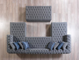 Lauren Gray Velvet Double Chaise Sectional - LAURENGRAY-SEC - Luna Furniture