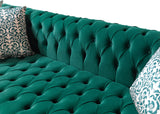 Lauren Green Velvet Double Chaise Sectional from Nova Furniture - Luna Furniture