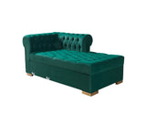 Lauren Green Velvet Double Chaise Sectional from Nova Furniture - Luna Furniture