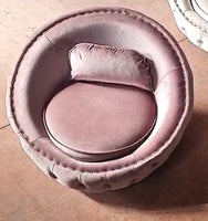Lauren Pink Velvet Swivel Chair - LAURENPINK-SC - Luna Furniture