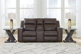 Lavenhorne Granite Reclining Loveseat with Console from Ashley - Luna Furniture