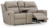 Lavenhorne Pebble Reclining Loveseat with Console from Ashley - Luna Furniture