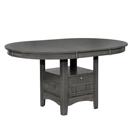 Lavon Dining Table with Storage Medium Grey - 108211 - Luna Furniture