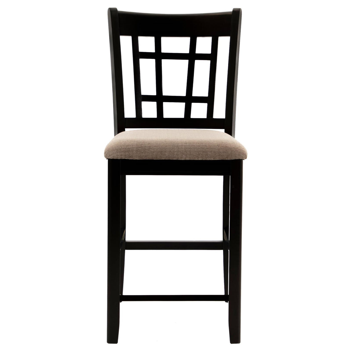 Lavon Tan and Espresso Lattice Back Counter Stools, Set of 2 from Coaster - Luna Furniture