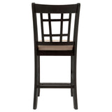 Lavon Tan and Espresso Lattice Back Counter Stools, Set of 2 from Coaster - Luna Furniture