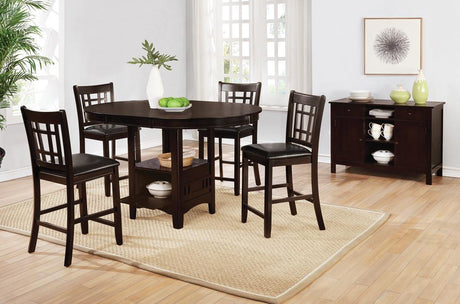 Lavon Oval Counter Height Table Espresso - 102888 - Luna Furniture