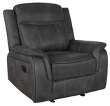 Lawrence Recliner Upholstered Tufted Back Glider from Coaster - Luna Furniture