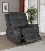 Lawrence Upholstered Tufted Back Glider Recliner - 603506 - Luna Furniture