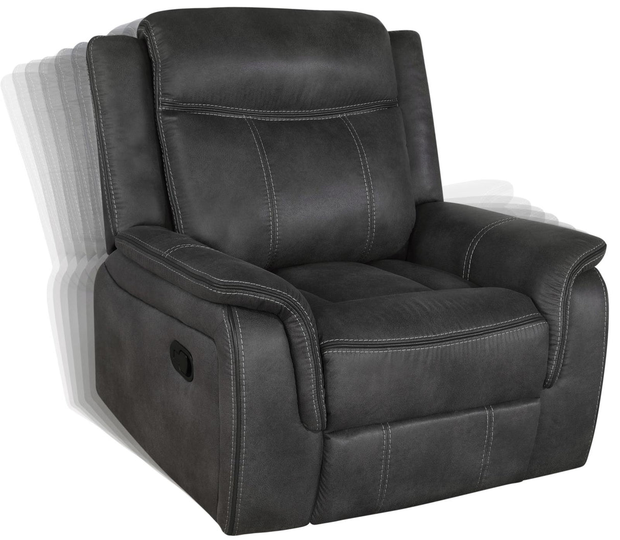 Lawrence Recliner Upholstered Tufted Back Glider from Coaster - Luna Furniture