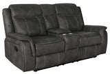 Lawrence Upholstered Tufted Back Motion Loveseat from Coaster - Luna Furniture