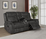 Lawrence Upholstered Tufted Reclining Living Room Set from Coaster - Luna Furniture