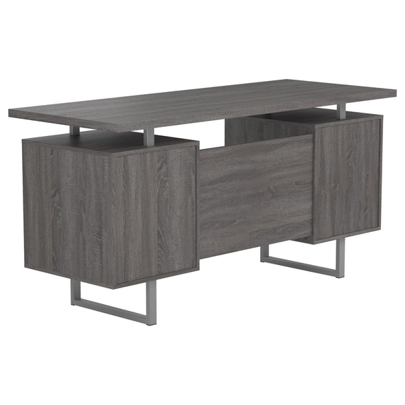 Lawtey Floating Top Office Desk Weathered Grey - 800521 - Luna Furniture