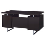 Lawtey Rectangular Storage Office Desk Cappuccino - 801521 - Luna Furniture