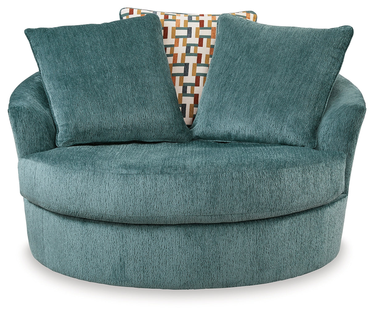 Laylabrook Teal Oversized Swivel Accent Chair - 9220621 - Luna Furniture