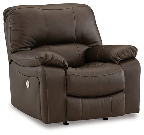 Leesworth Dark Brown Power Recliner from Ashley - Luna Furniture
