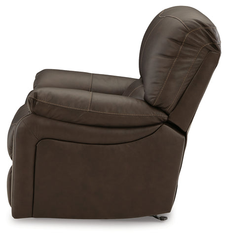 Leesworth Dark Brown Power Recliner from Ashley - Luna Furniture