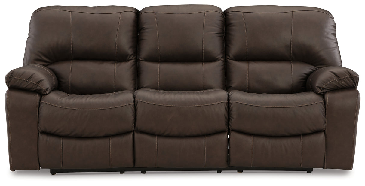 Leesworth Dark Brown Power Reclining Sofa - U4380887 - Luna Furniture