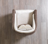 Leina Ivory-Coffee  Velvet Chair - LEINAIC-C - Luna Furniture