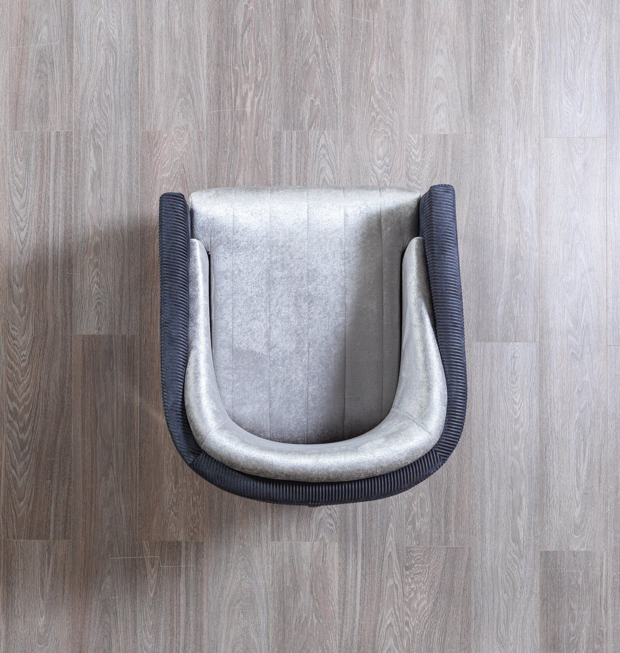 Leina Silver-Gray  Velvet Chair - LEINASG-C - Luna Furniture