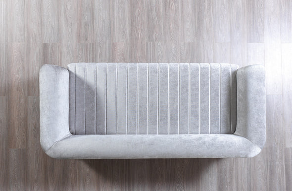 Leina Silver-Gray  Velvet Sofa & Loveseat - LEINASG-SL - Luna Furniture
