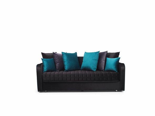 Leptis Black Storage Twin Sofa Sleeper - LEPTIS - Luna Furniture