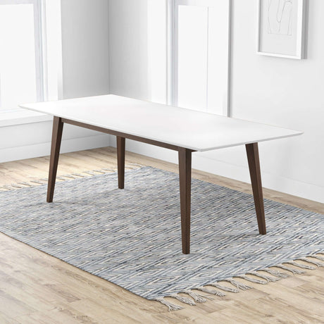 Levi Modern Style Solid Wood Rectangular Dining Kitchen Table Walnut / 63" from Midinmod - Luna Furniture