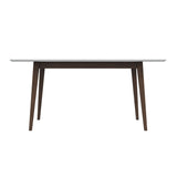 Levi Modern Style Solid Wood Rectangular Dining Kitchen Table Walnut / 63" from Midinmod - Luna Furniture