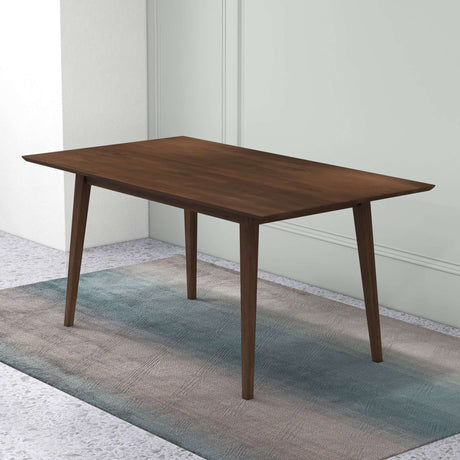Levi Modern Style Solid Wood Rectangular Dining Kitchen Table Walnut / 63" from Midinmod - Luna Furniture