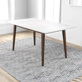 Levi Modern Style Solid Wood Rectangular Dining Kitchen Table Walnut / 63" from Midinmod - Luna Furniture