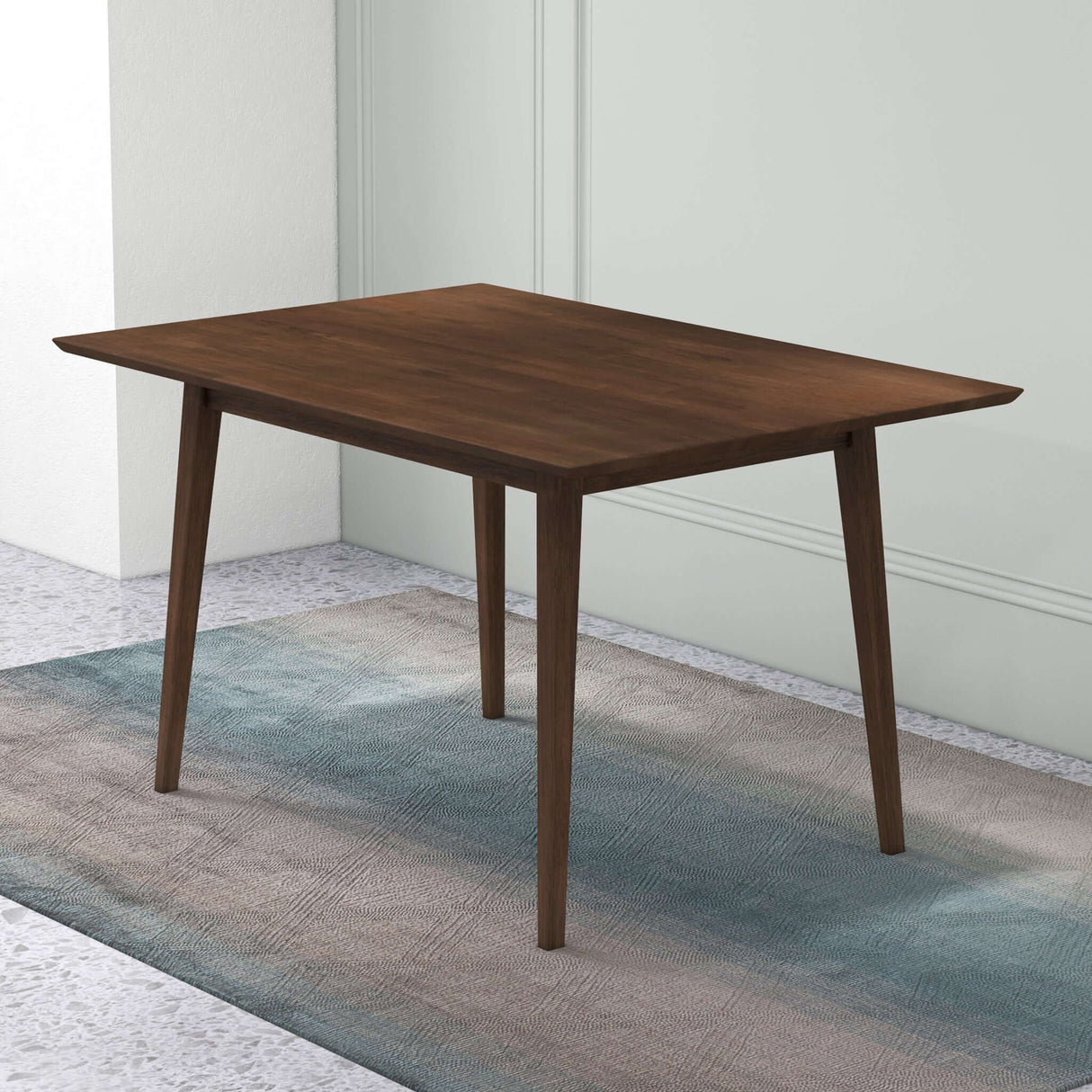 Levi Modern Style Solid Wood Rectangular Dining Kitchen Table Walnut / 63" - AFC00027 - Luna Furniture