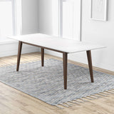 Levi Modern Style Solid Wood Rectangular Dining Kitchen Table White / 63" - AFC01606 - Luna Furniture