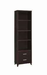 Lewes Cappuccino 2-Drawer Media Tower from Coaster - Luna Furniture