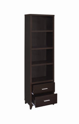 Lewes Cappuccino 2-Drawer Media Tower from Coaster - Luna Furniture