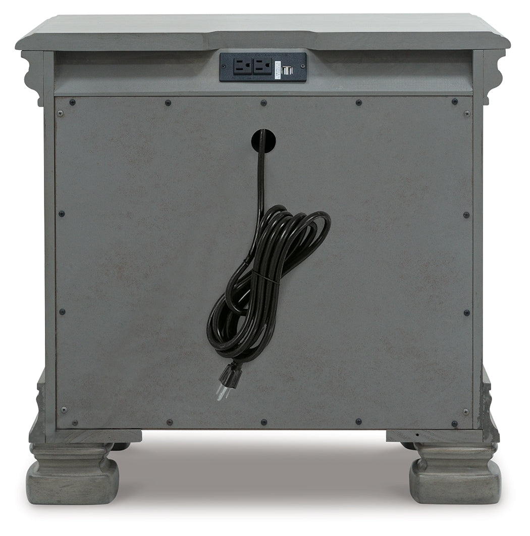 Lexorne Gray Nightstand from Ashley - Luna Furniture