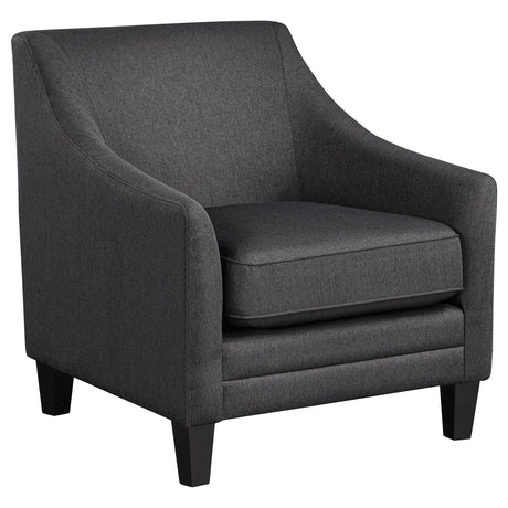 Liam Upholstered Sloped Arm Accent Club Chair Black - 903074 - Luna Furniture