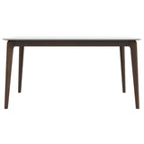 Lindsey Mid-Century Modern Solid Wood White Top Dining Table - AFC00024 - Luna Furniture