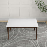 Lindsey Mid-Century Modern Solid Wood White Top Dining Table - AFC00024 - Luna Furniture