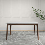 Lindsey Mid-Century Modern Solid Wood White Top Dining Table from Midinmod - Luna Furniture