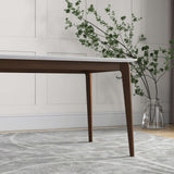 Lindsey Mid-Century Modern Solid Wood White Top Dining Table from Midinmod - Luna Furniture