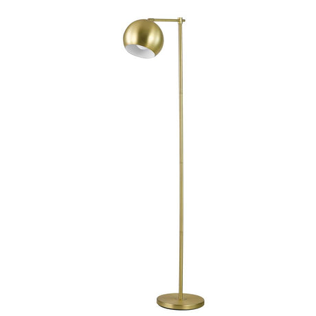 Linnea 1-light Dome Shade Floor Lamp Brass - 920081 - Luna Furniture